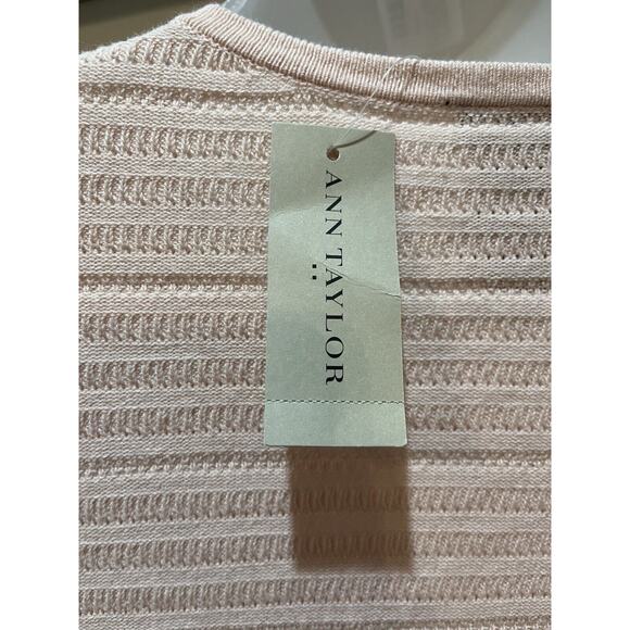NWT Ann Taylor Factory Zip Up Cardigan Size XS Nude Neutral Color - Picture 5 of 7